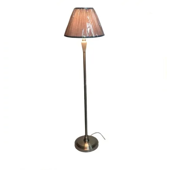 Classic Nickel Floor Lamp with Brushed Finish