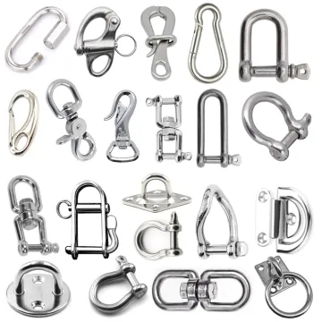 316 Stainless steel safety shackle rigging shackle stainless steel eye swivel snap shackle