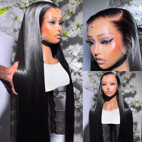30 40 Inch Wig Human Hair Lace Front Body Wave Long Straight Virgin Hair Blonde 613 Full Lace Wigs Wholesale Deep Curly Wigs