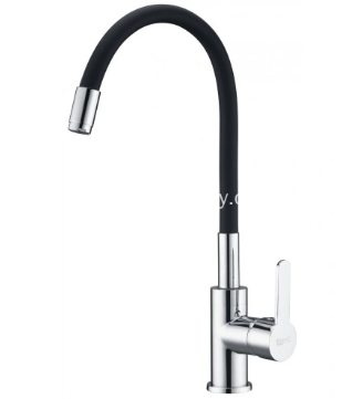 Modern Kitchen Sink Tap With Black Rubber