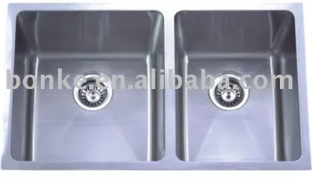 Handmade American double bowl kitchen sink of KHD3219