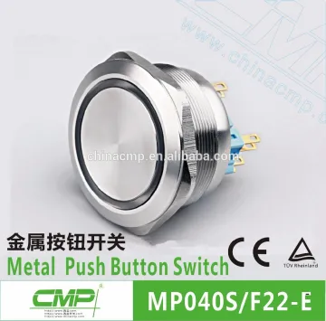 CMP waterproof IP67 metal 40mm waterproof led illuminated big push button switch