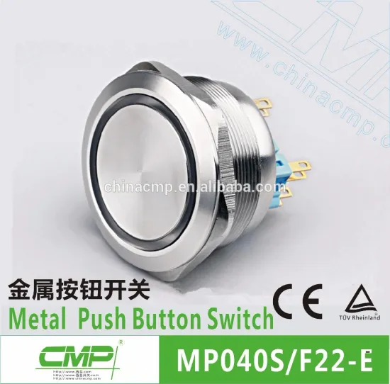 CMP waterproof IP67 metal 40mm waterproof led illuminated big push button switch