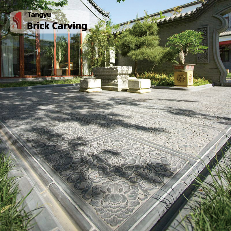 gray flower ceramic floor tiles