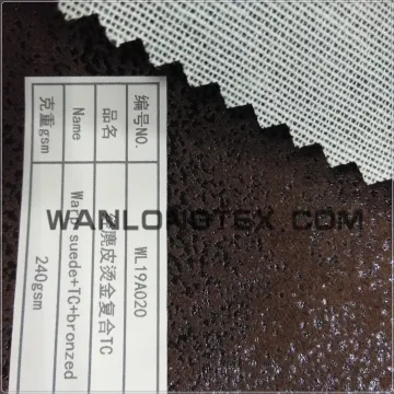 Warp Suede bonded with T/C & bronzed