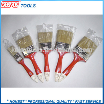 E08 color plastic handle pure boiled bristles French type painting brushes