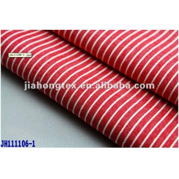 Cotton Red/white Striped Yarn Dyed Fabric