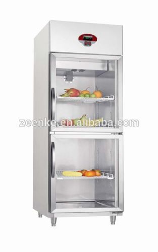 Vertical Commercial refrigerator air cooling with meat fruit vegetable seafood 2 doors VAR450L2H-S