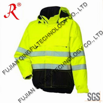 Winter Waterproof Reflective Safety Jacket/Coat with Hood (QF-534)
