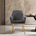 Cadeira de jantar luxuosa de veludo com design nórdico