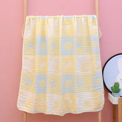 Cotton Muslin Wrapped Towel Soft Gauze Quilt Baby Bath Towel