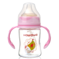 Spädbarnsmjölkflaskglasmatningsflaska 6 oz