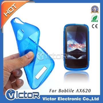 low price transparent S shape TPU cell phone Case for AX620 from Chines Factory