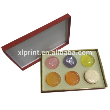 cardboard box with separate sections for soap
