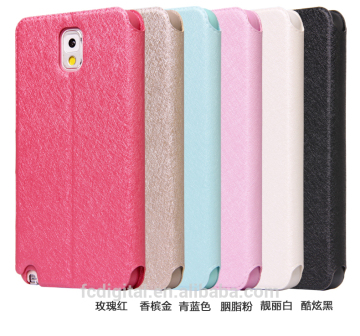 QWD wholesale premium for samsung note3 color leather mobile phone case flip cover phone case for samsung note3