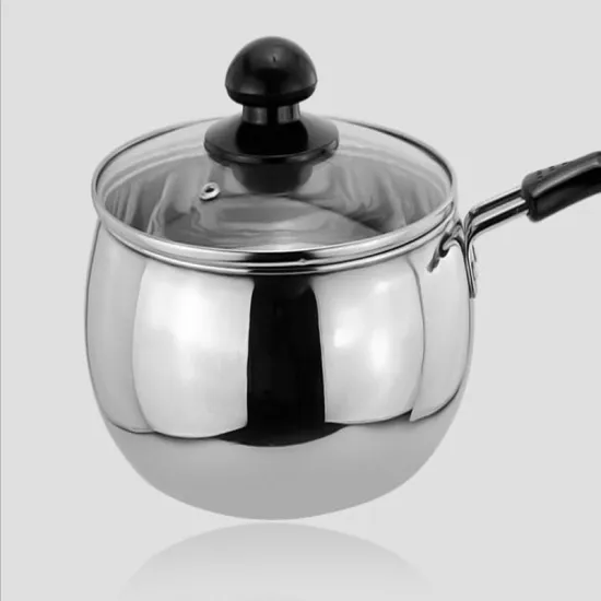 Stainless Steel Non-magnetic Single Bottom Milk Pan