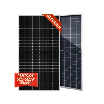 N-Type Topcon Tier 1 182mm 565W-585W Bifacial Double Glass Solar Panel 16BB