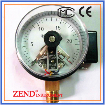 Electric contact pressure gauge diameter 6" unit Mbar unit psi low price but good quality