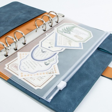 A6 Size Binder Pocket 6 Holes Loose Leaf Plastic Folder Bags