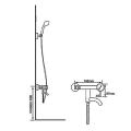 Household Wall Mount Shower Set Household Wall Mount 304 stainless-steel Bathroom Shower set Supplier