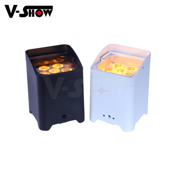 VSHOW WBRF0606 LED Par Can Lights - 10PCS with Charging Case, 18W RGBWA UV, Battery Powered, WiFi & DMX