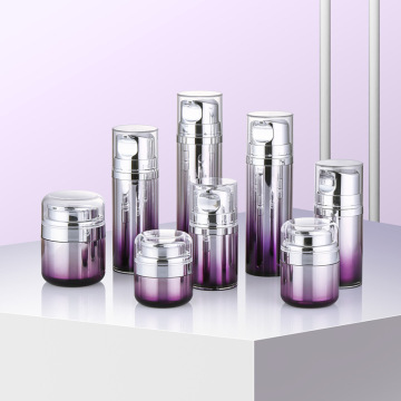 Customizable Green & Purple Cosmetic Jar with Clear Lid