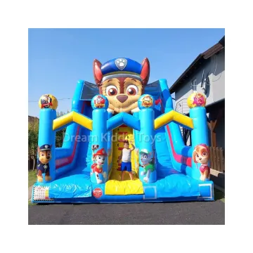 Kids Outdoor Animal Patrol Dog Paw Inflatable Slide - Bounce Slide & Inflatable Combo
