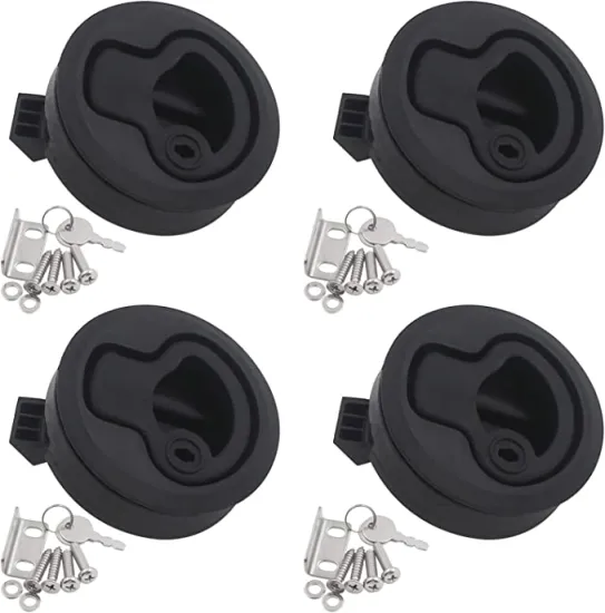 Black ABS Plastic Marine Deck Hatch Door Slam Latch for RV Boat