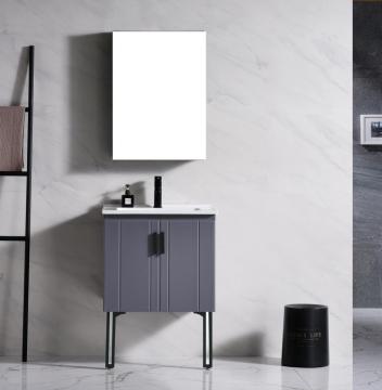 New bathroom cabinet grey and white color