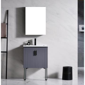Nuevo gabinete de baño color gris y blanco