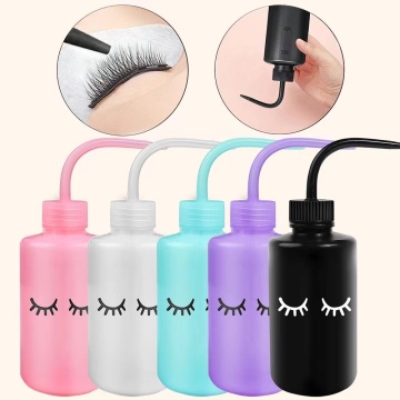 Qianya Custom Logo Plastic Squeeze Lab Wash Bottle for Tattoo & Eyelash Cleaning