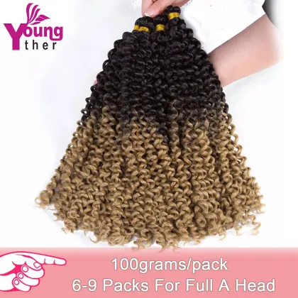 Kinky Curly Hair Water Wave Crochet Twist Hair High Quality Synthetic Afro  Rsa Attachment Braiding Hair