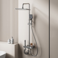Piano Button Rain Shower Set with Combination Kit