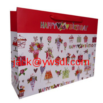 Foiled happy birthday gift paper bag