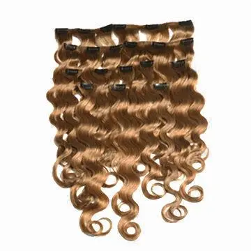 Human Hair Clip Extensions with #60 Platinum Blonde Color
