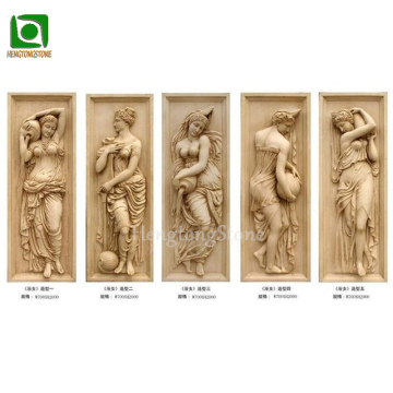 Naked Lady Statue: Home Interior Wall Decoration with Marble Relief Sculpture