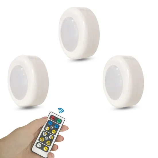 Dimmable Touch Sensor LED Puck Lights for Cabinets, Wardrobes, and Hallways
