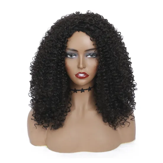 X-TRESS Wholesale Price Kinky Curly Synthetic Hair Wig Middle Part Long Machine Made Cheap Wig For Women Glueless Synthetic Wig