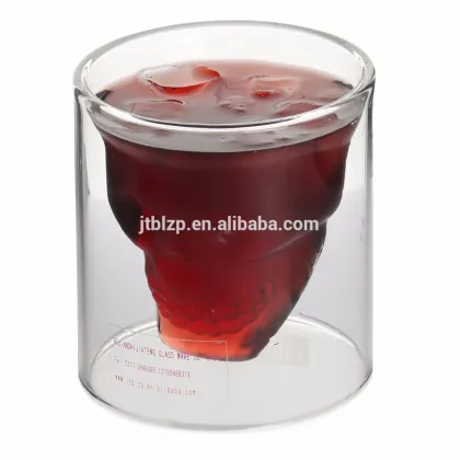 Personalized Hot Promotional Skull Shot Glass Wine Glass