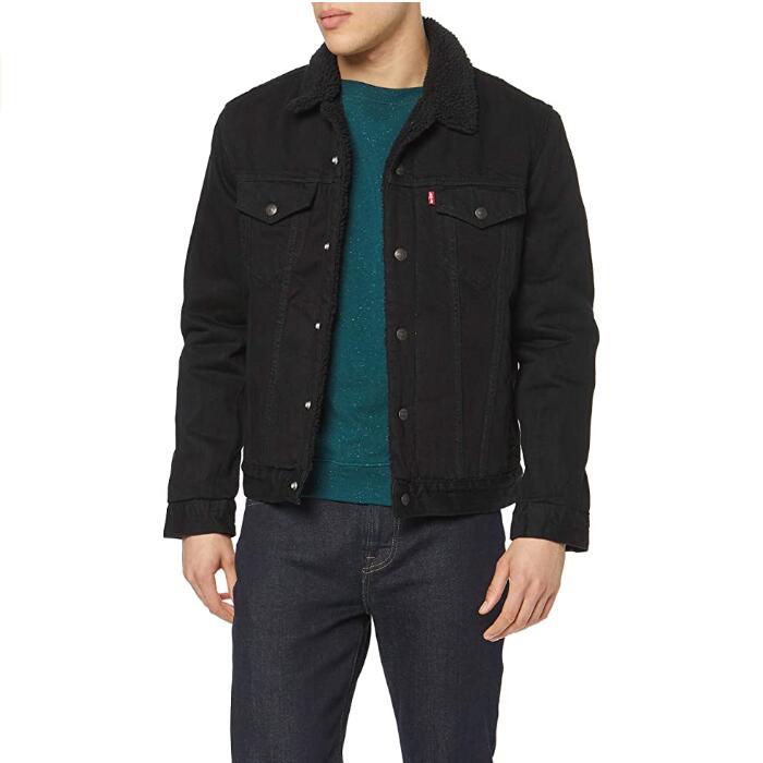 sherpa jacket black