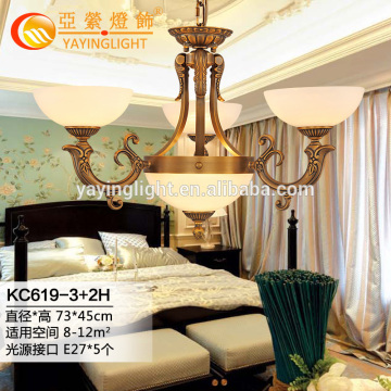 bowl shades brass glass chandeliers for dining room, fancy elegant nice bedroom bowl style pendant