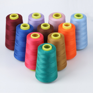 Grosir 100% SPUN Polyester Jahe Thread untuk pakaian (40/2, 5000yds)