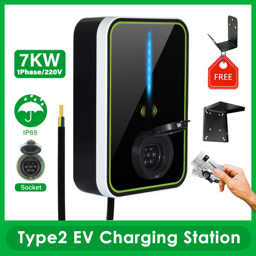 7KW 1Phase Type2 شاحن EV (APP وRFID)