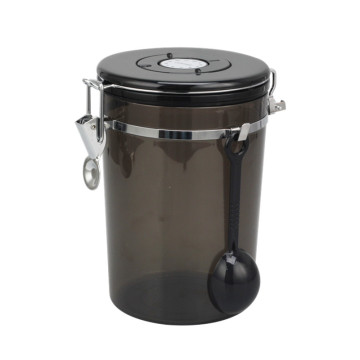 Black Transparent plastic canister