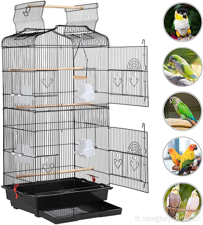 Cages d&#39;oiseaux de perruche ouverte de 41 pouces