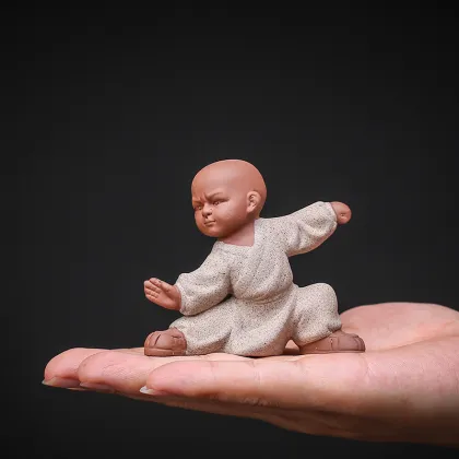 Tea Shop Accessories: Tai Ji Budda Statues, Kung Fu Tea Pets, Zisha Monks Statue & More