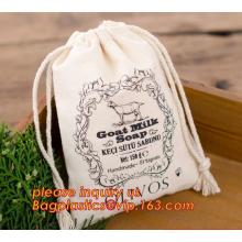 drawstring canvas rice sack organic cotton bread bag, reusable organic cotton fabric bread storage bag, reusable organic cotton