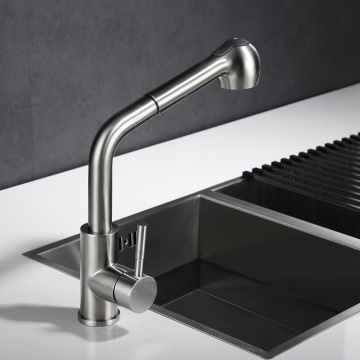 Tobacco Pipe Style Pull-Down Kitchen Mixer Tap Faucet