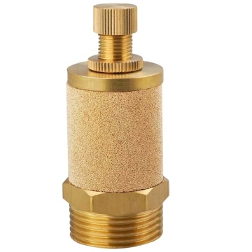 BESL Series M5 Pneumatic Silencer Exhaust Muffler with Valve - Bronze Brass Male Thread
