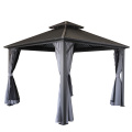 Gazebo Atas Keras dengan Bingkai Aluminium Bersalut Zink